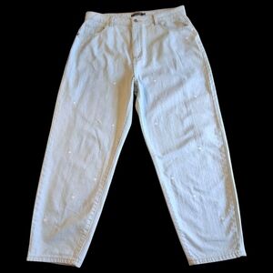 Thinner Baggy Balloon Denim Tapered Ankle Jeans Women Size 15